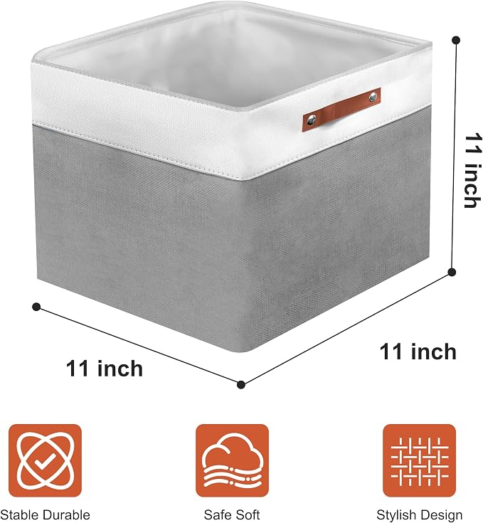 11in Open Fabric Storage Basket - Image 2