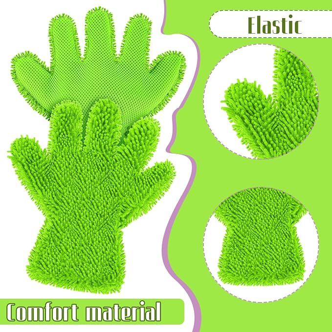 Ferraycle 2 Packs Car Wash Mitt 5 Finger Microfiber Wash Mitts Auto Car Dusting - Image 7