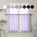 Aiyufeng Lavender Sheer Curtains Tiers 36 Inch Length, Light Filtering Soft by Aiyufeng