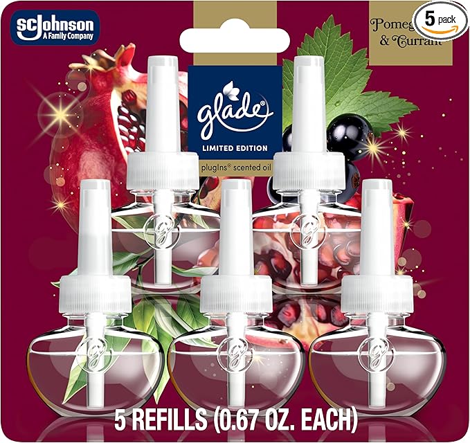 Glade PlugIns Refills Air Freshener, Pomegranate & Currant, Scented and by Glade