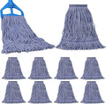 JERIA 8 Pack Heavy Duty Mop Head Replacements, String Mop Head by JERIA