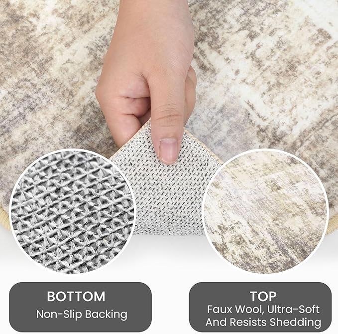 IOHOUZE Abstract Area Rugs 6x9 Ft Washable Rugs - Image 4