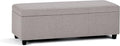 SIMPLIHOME Avalon 48 inch Wide Contemporary Rectangle Storage Ottoman Bench in by SimpliHome