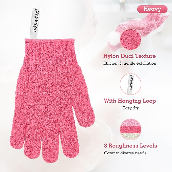 Evridwear Exfoliating Glove Shower Gloves Exfoliate Dead Skin - Image 2