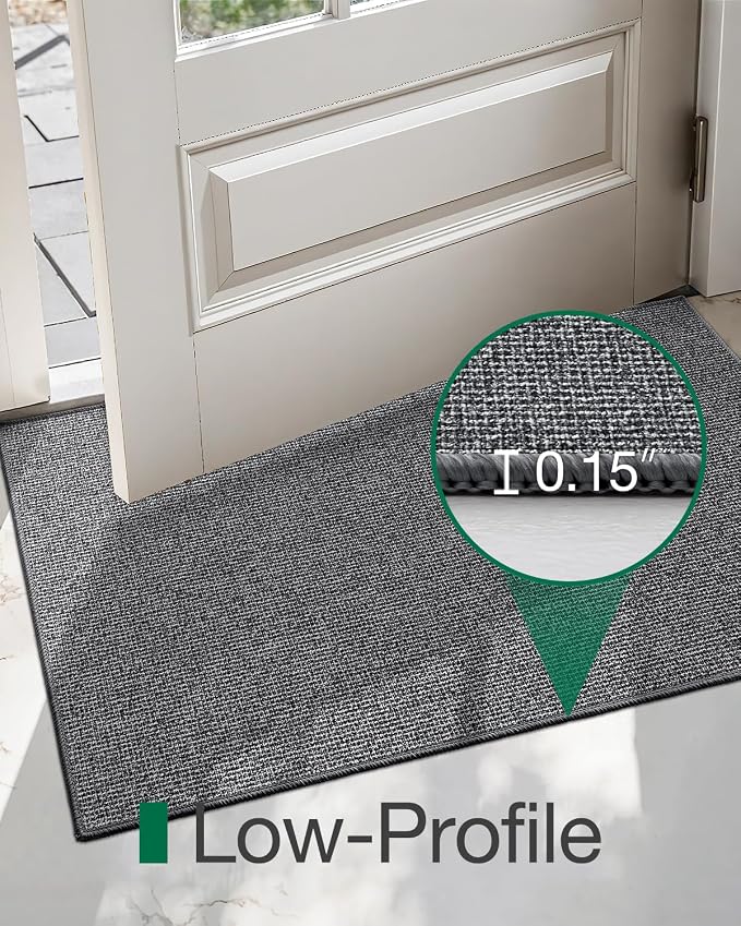 LUMI Indoor Door Mat 32"x48", Ultra Thin Low Profile Non-Slip Doormat - Image 4