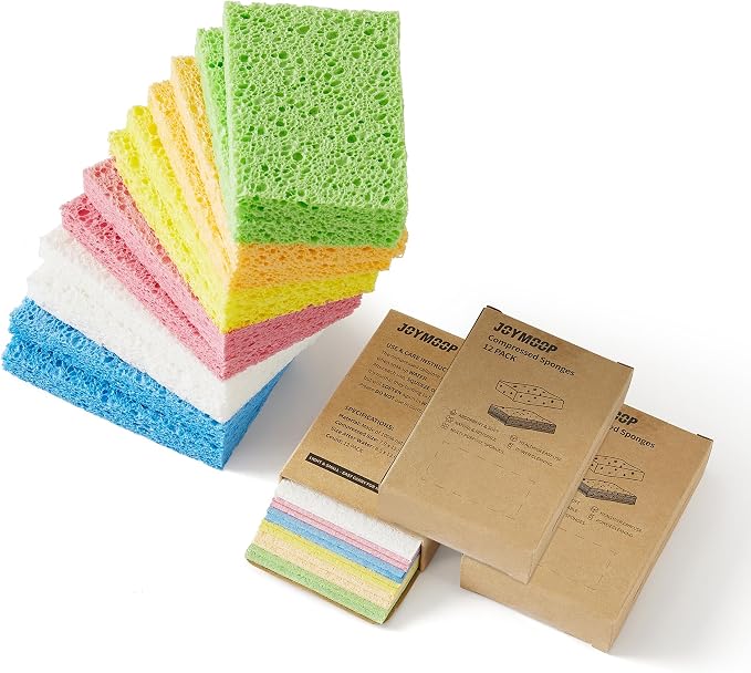 JOYMOOP Dish Sponge Scrubber, Cellulose Sponges Kitchen by JOYMOOP