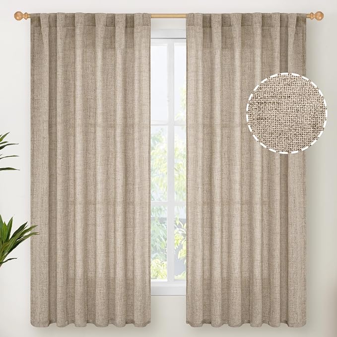 YoungsTex Dark Oatmeal Curtains 63 Inches Long by YoungsTex