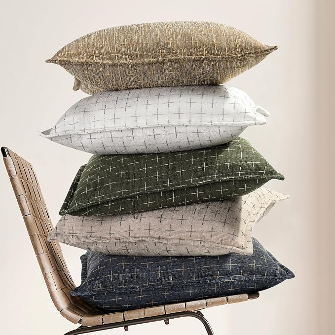 ZWJD Pillow Covers 20x20 Set of 2 Soft Polyester Textured Pillow Covers - Image 5