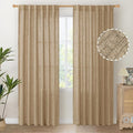 YoungsTex Toffee Linen Curtains 84 Inch Length 2 Panels by YoungsTex