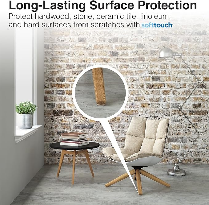 SOFTTOUCH 4723995N Heavy Duty 3 Inch Felt Furniture Pads to Protect Hardwood - Image 3