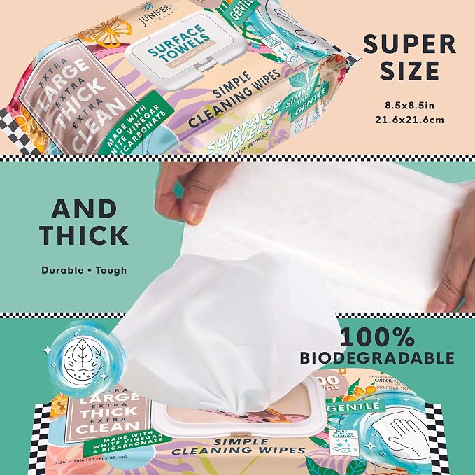 3 Packs Surface Cleaning Wipes, Thick & Large Dispose, All-Purpose Cleaner - Image 3