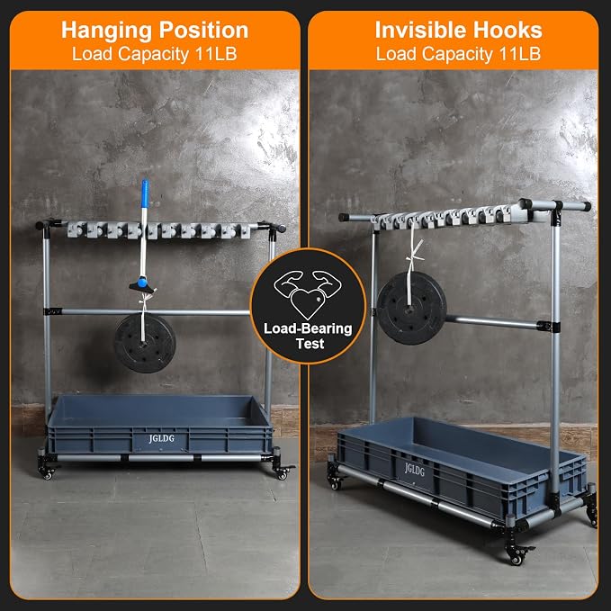 Mop and Broom Holder with Wheels - Image 6