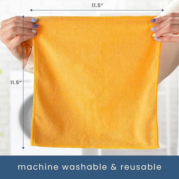 S&T INC. 200 Pack Microfiber Cleaning Cloth, Bulk Towels - Image 7