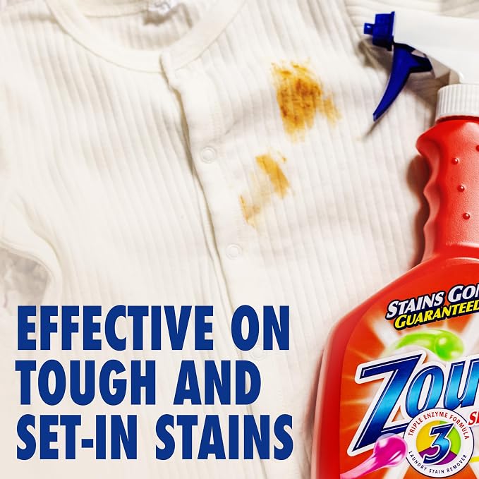 Zout Laundry Stain Remover Spray, Triple Enzyme Formula Removes the Toughest - Image 3