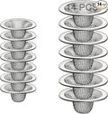 14PCS Drain Mesh Basket, 2.125'' & 2.75" Bathroom Mesh Sink Drain Strainer by Beyoslf