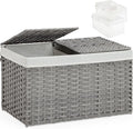 Storage Basket with Lid Rattan, Woven Storage Baskets with 2 Separate Lids by SETVSON
