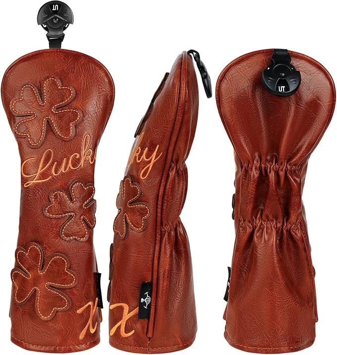 Golf Headcovers Golf Club Head Covers Four Leaf Clover Good Luck Charm - Image 9