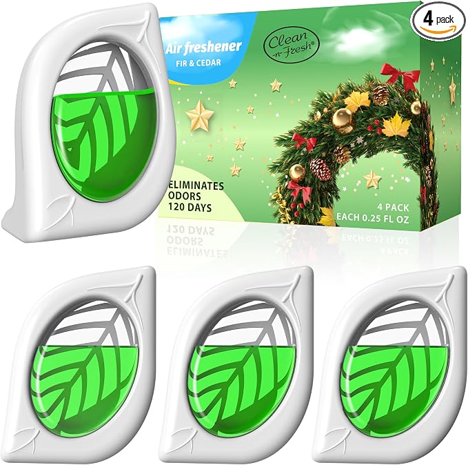 Air Freshener for Home, 4 Pack, Odor Eliminator for Small Area Closets Bathroom by Clean-n-Fresh