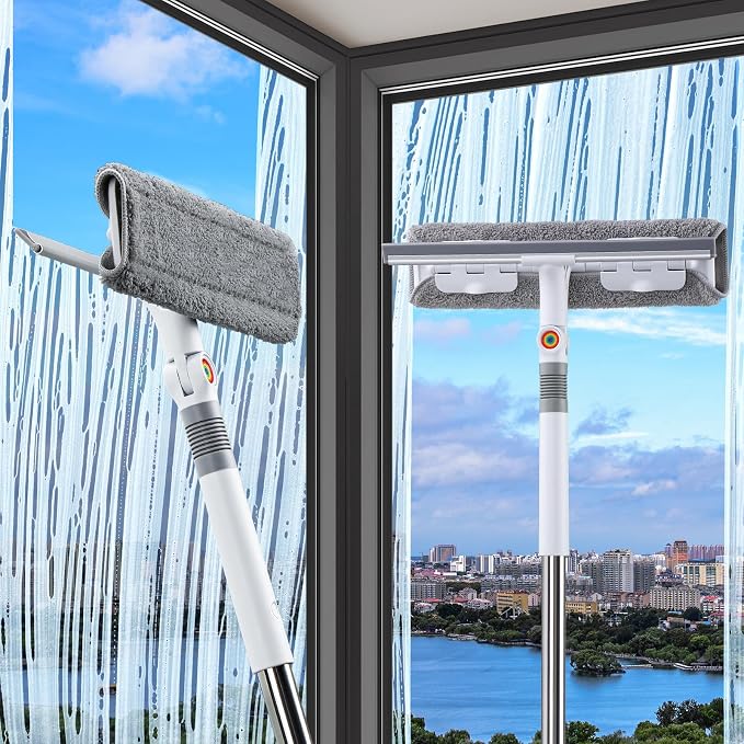 funest 126‘’ Squeegee for Window Cleaning, 2-in-1 Window Cleaner Tool by funest