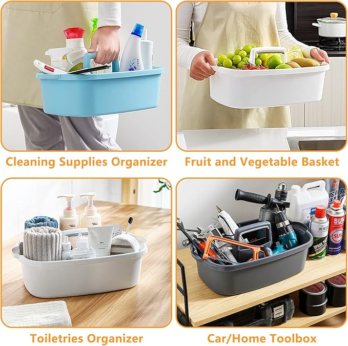 2-Pack Multi-Purpose Plastic Cleaning Caddy - Image 8