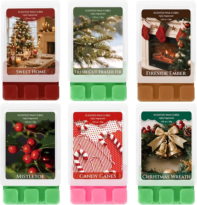 SCENTORINI Christmas Wax Melts, Scented Wax Melts 6 Pack by SCENTORINI