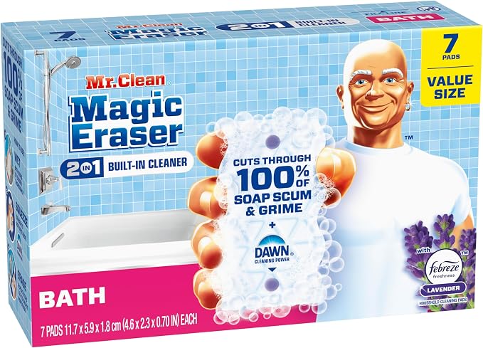 Mr. Clean Magic Eraser Sponge, Bathroom Cleaner, Soap Scum Shower & Tub Cleaner - Image 12
