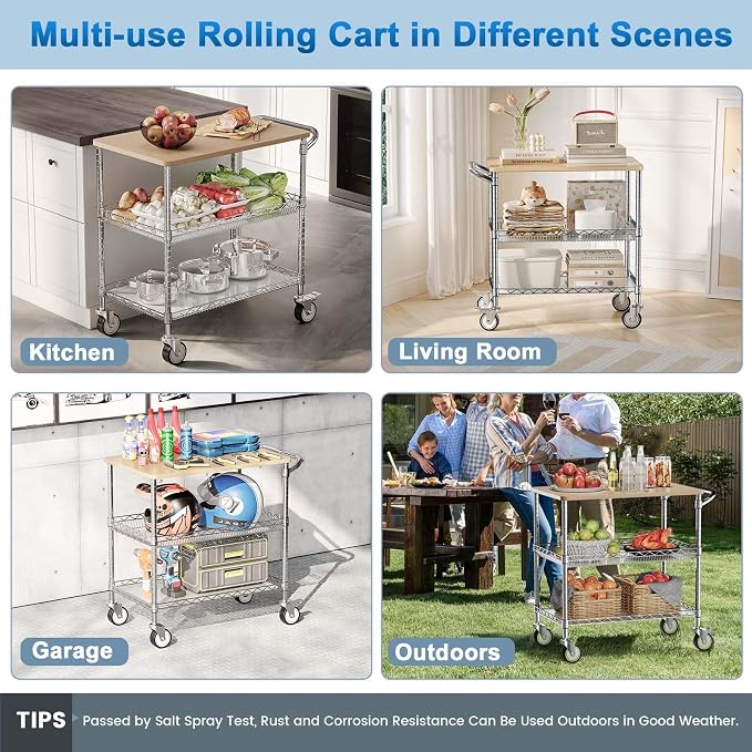 Leteuke Rolling Kitchen Carts - Image 5