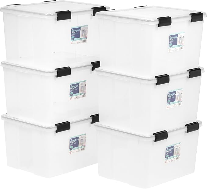 IRIS USA 47 Quart WEATHERPRO Plastic Storage Bins by IRISUSA