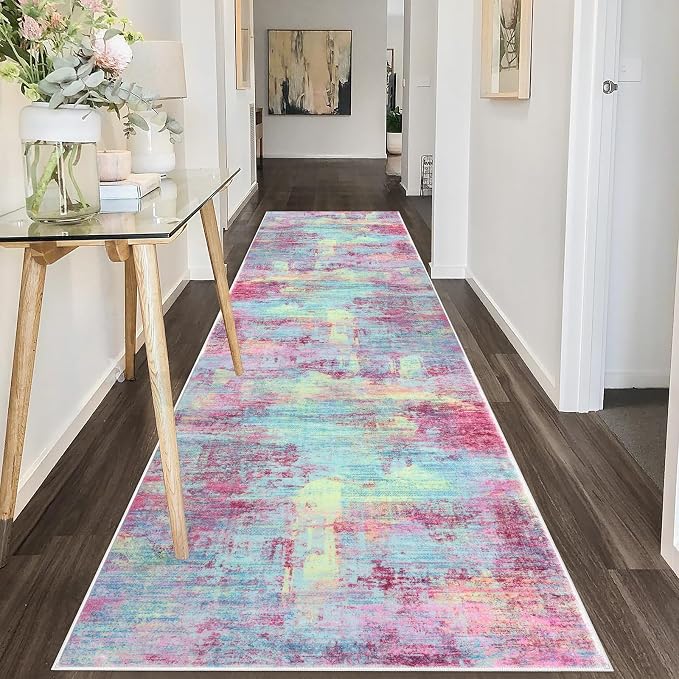 IOHOUZE Abstract Runner Rug 3x10 Ft Washable Runners - Image 8