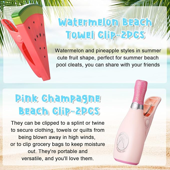 Sieral 8 Pcs Beach Towel Clips Beach Chair Pool Clips - Image 3