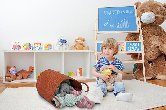 Cotton Rope Laundry Basket Hamper - Image 7