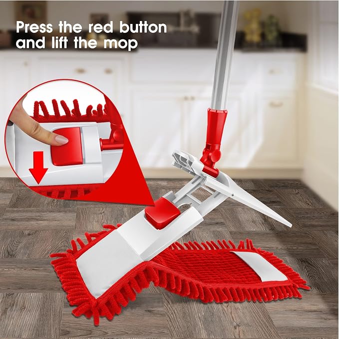 MASTERTOP Microfiber Mop for Floor Cleaning, Flat Dust Mop for Home and Kitchen - Image 4