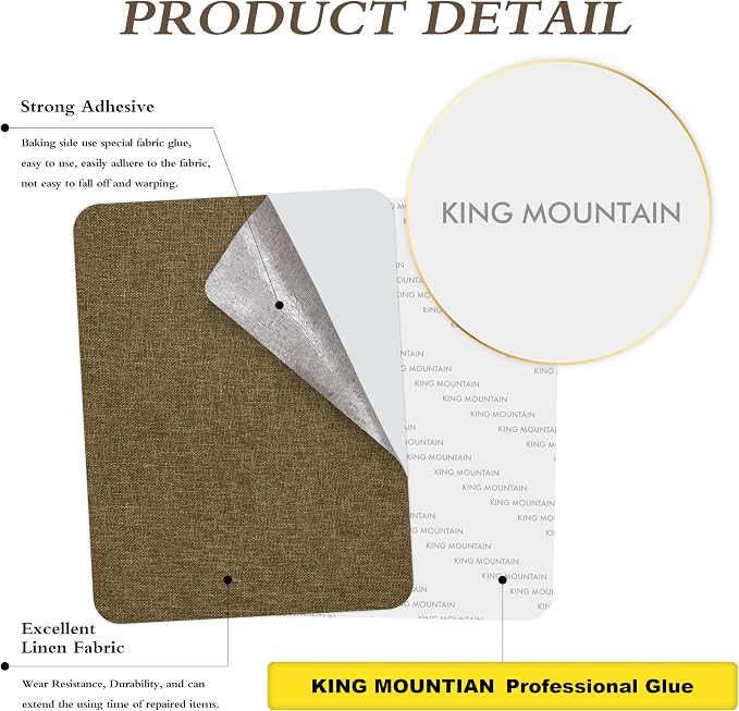 Fine Linen Fabric Patches, Self-Adhesive, 8x11 inch Extra Size, - Image 2
