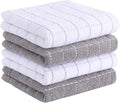 Homaxy 100% Cotton Terry Kitchen Towels, Checkered Designed, Soft and Super by Homaxy