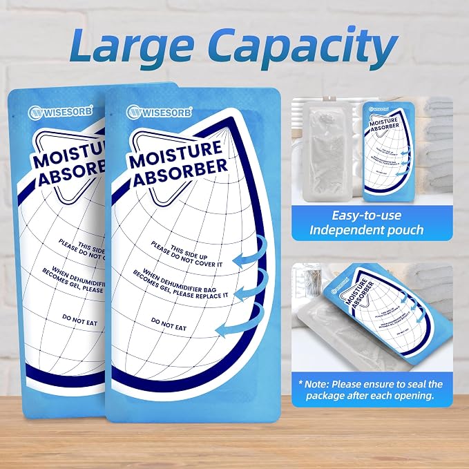25 Gram 10 Packs Moisture Absorbers Packs, Leakproof Desiccant Dehumidifier Bags - Image 9