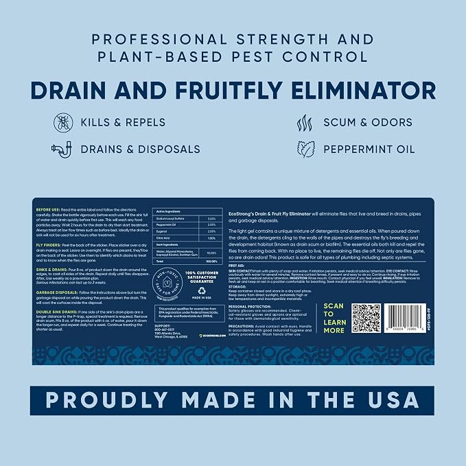 Fruit Fly Drain Treatment | Drain Fly Eliminator | Eliminates Gnats, Sewer - Image 9