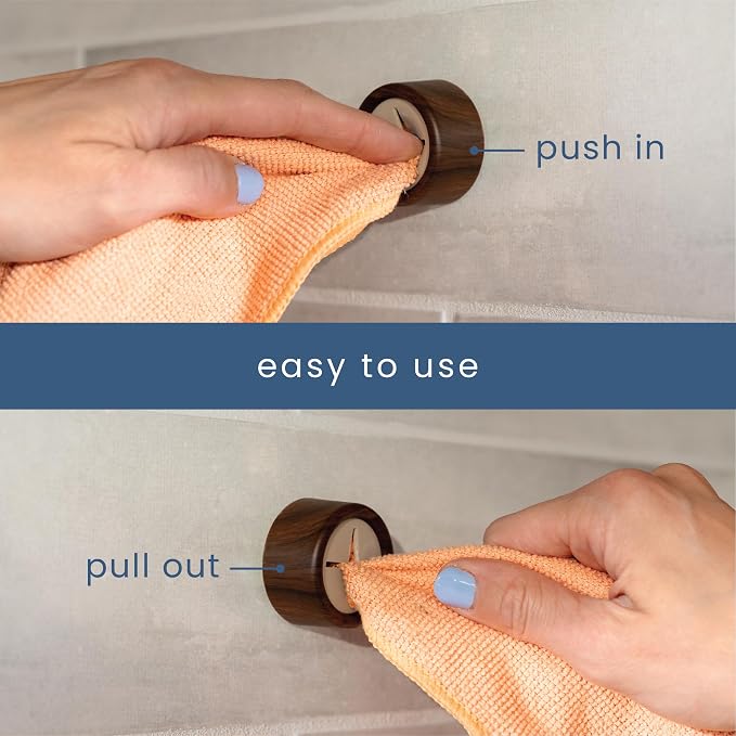 S&T INC. Round Adhesive Push Towel Hooks - Image 3