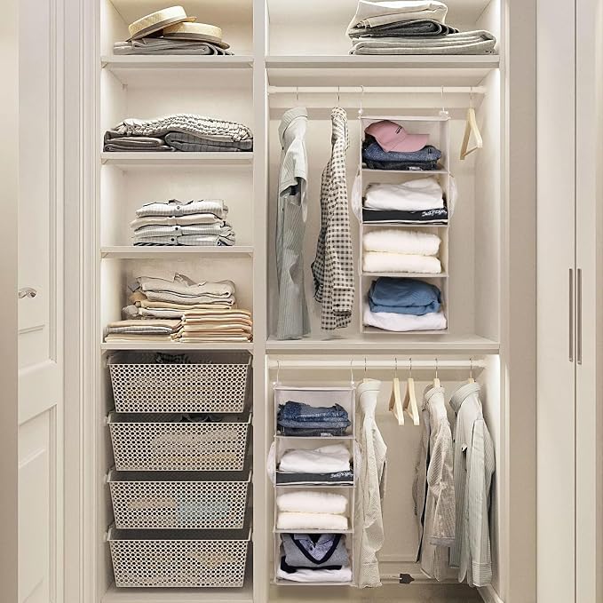 MAX Houser 4 Tier Shelf Hanging Closet Organizer, Space Saver, Closet Hanging - Image 7