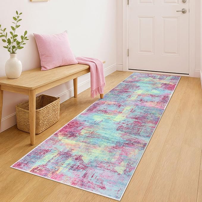 IOHOUZE Abstract Runner Rug 2x6 Ft Washable Runners by iOhouze