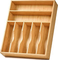 Umilife Bamboo Kitchen Drawer Organizer, 13 Inch Silverware Utensil Tray Holder by Umilife