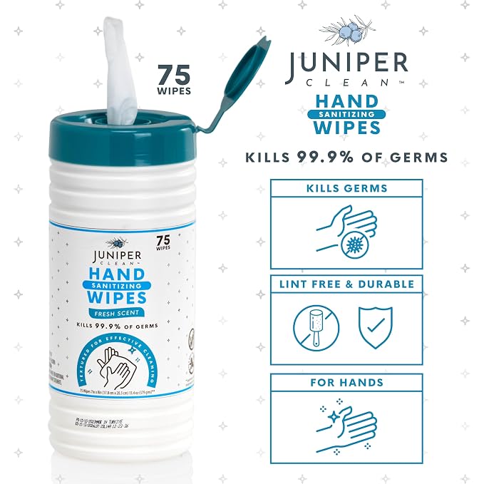 1 Pack Hand Sanitizing Wipes, Alcohol Free 75 Count Canister Disposable Hand - Image 2