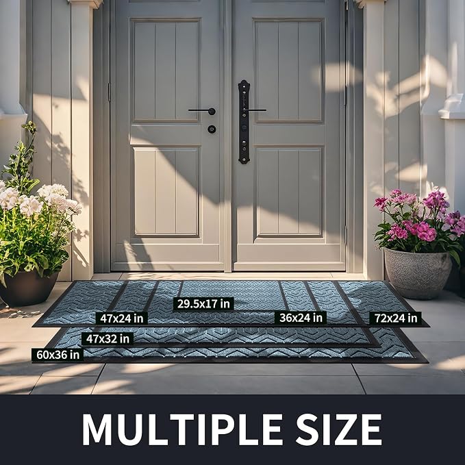 Yimobra Large Door Mat Outside Entrance 47x32, Waterproof Heavy Duty Outdoor - Image 2