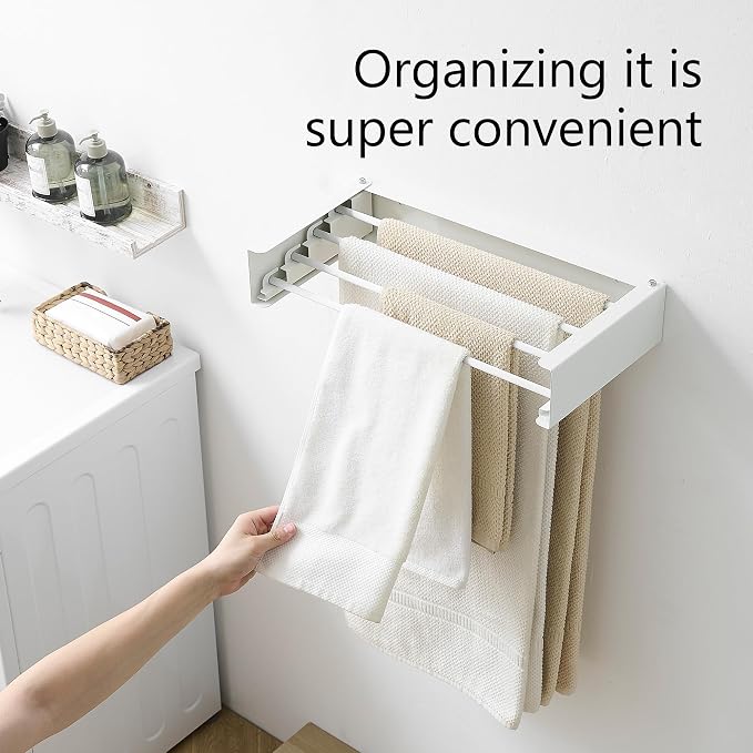 Clothes Drying Rack, Laundry Hanger Dryer Rack, Wall Mounted Drying Rack - Image 4