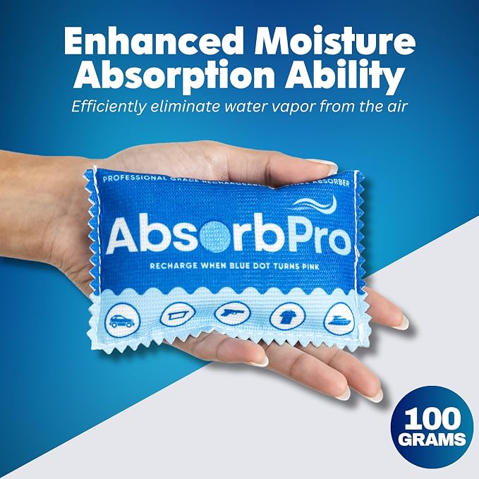 Rechargeable Dehumidifier Bag 5-Pack - 100g Reusable Moisture Absorbers - - Image 2