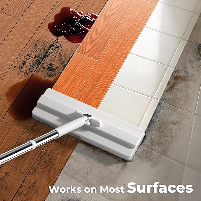 Mop and Bucket Set, Flat Microfiber Mops - Image 3