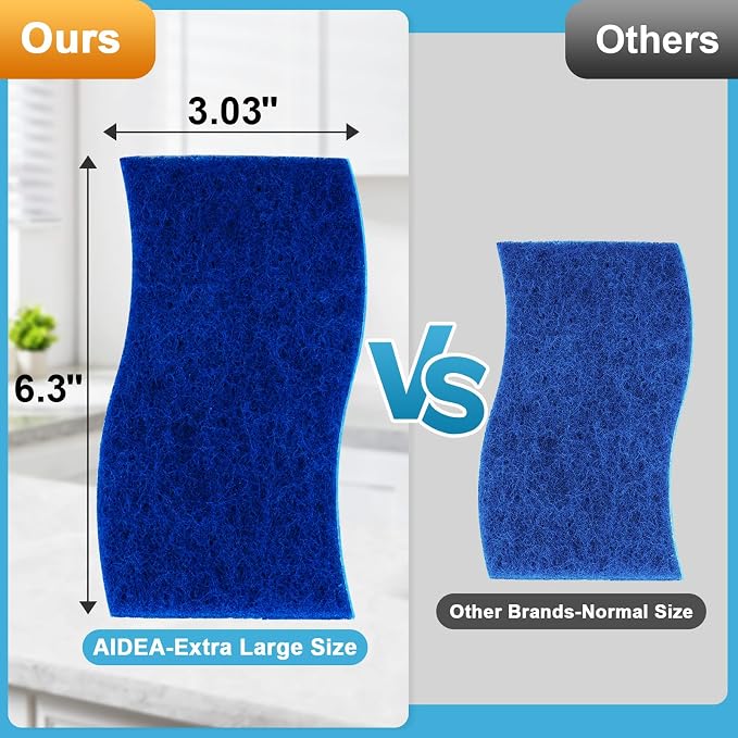 AIDEA XL Scrub Sponges Non-Scratch 24Count, Extra Large Sponges Kitchen - Image 2