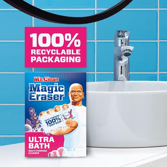 Mr. Clean Magic Eraser Sponge, Bathroom Cleaner, Shower Cleaner, Tub Cleaner - Image 8