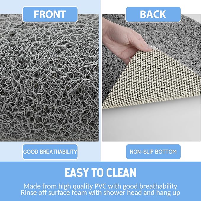 Non Slip Bathtub Mat, Anti Slip Shower Mat, Fast Drying Bath Tub Mats, Foot - Image 4