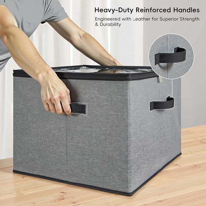 Shoe Organizer for Closet, 3 Pack Shoe Storage Bins - Image 6