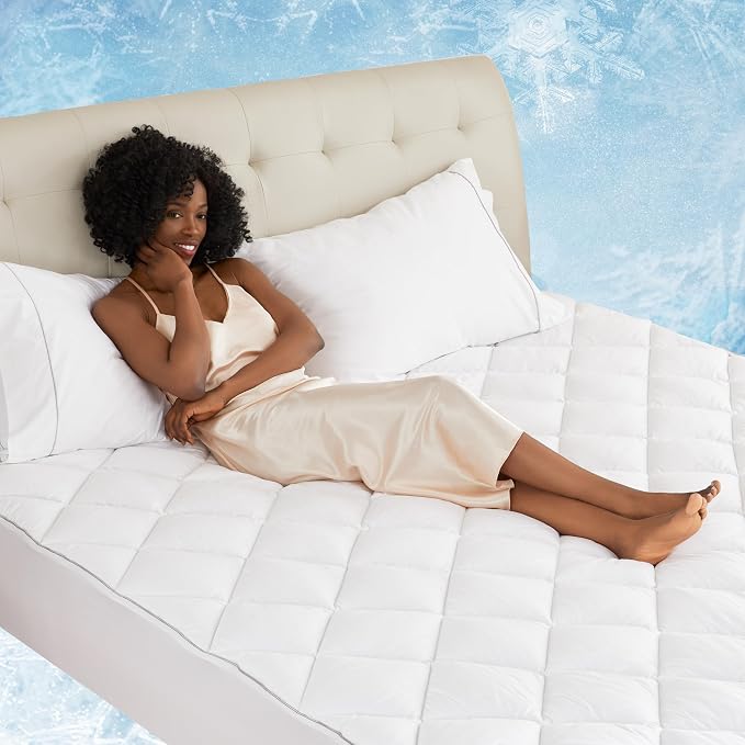 Sunflower Cooling Quilted Mattress Protector, Mattress Pad King Chill Soft - Image 7